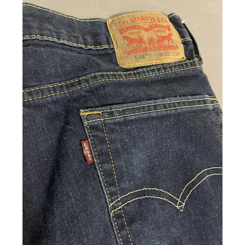 Levi’s 514 Straight Jeans W33 L34 Dark Wash Excellent Condition